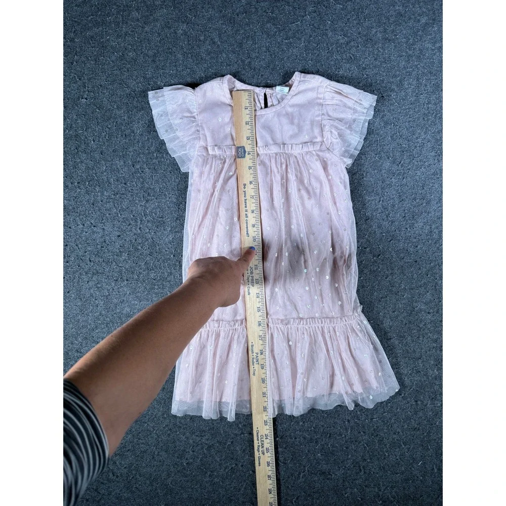 Baby Gap Girls Misty Rose Pink Tulle Ruffle Polka Dot Dress 5T Toddler 5 Years